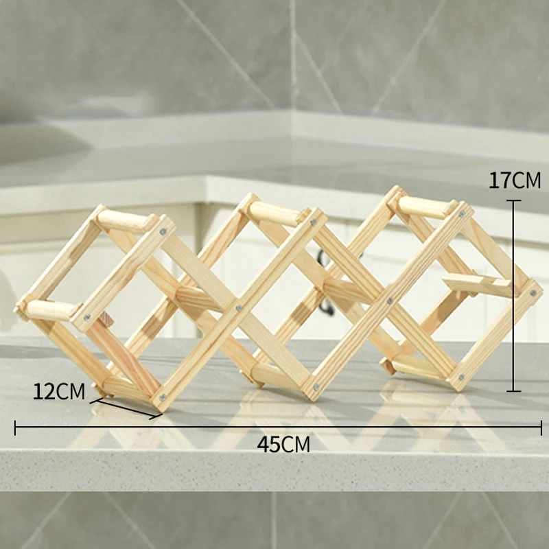 Free standing modern creative wood wine rack bottle tabletop wine bottle rack sale