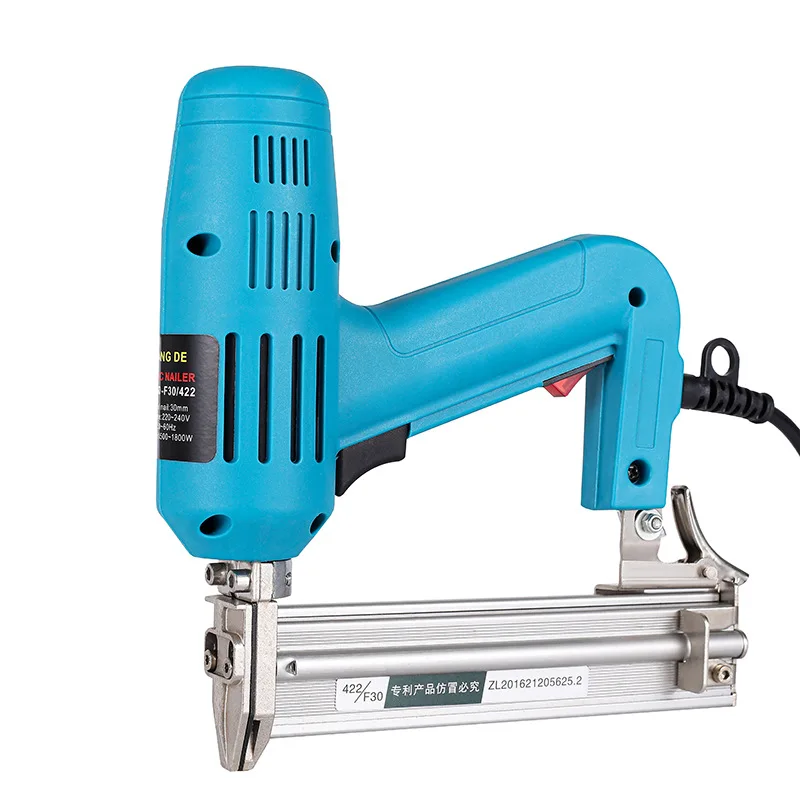 Nailer Electric Nail Gun/Staple Gun for DIY Project of Upholstery Carpentry and Woodworking Including Staples and Nails