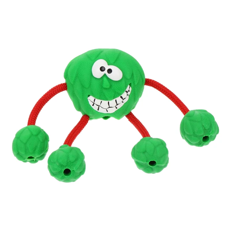 Wholesale Durable Funny Pet Chew Toy Squeaky Vocal Rubber Dogs Teeth Cleaning Grinding Rope Chew Toys