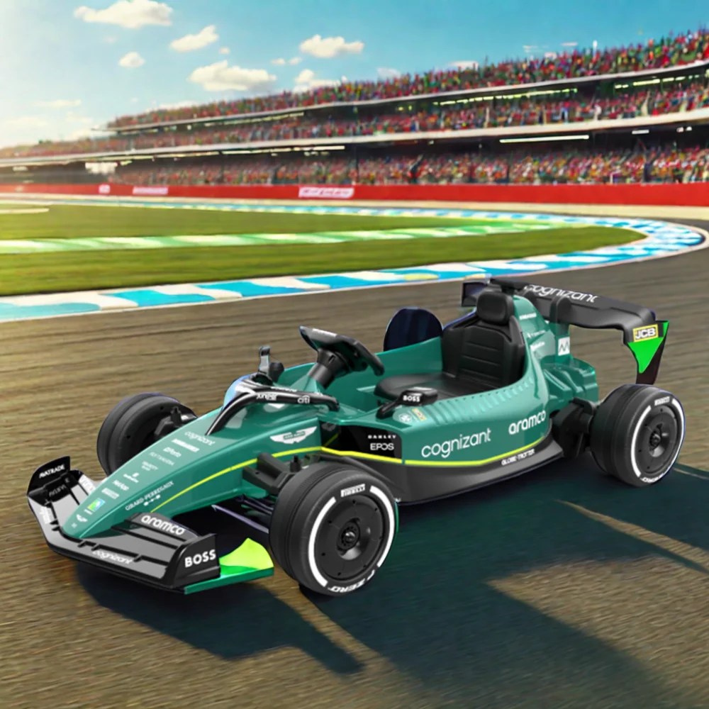 2024 Aston Martin 24 В электрическая гоночная ФОРМУЛА F1 катание на автомобиле детский карт с дистанционным управлением сертификат CE EN71
