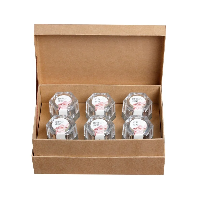 kraft paper thick cardboard box for bottle jar sauce and honey packaging