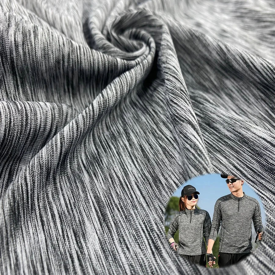 4 way warp knit two tone 220GSM stretchpolyester poly lycra spandex leggings pullover fabric shearling hoodies fabric