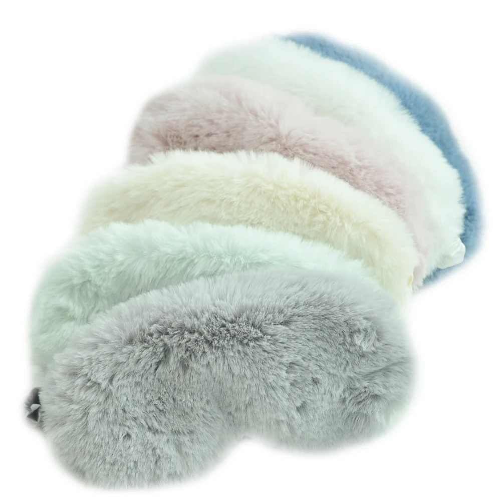 Fluffy Soft Plush Sleep Travel Eye Mask