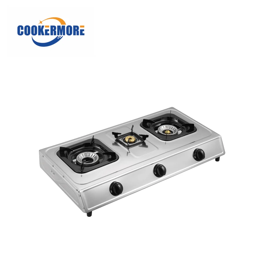 3  burner stainless steel gas stove gas cooker gas hobs