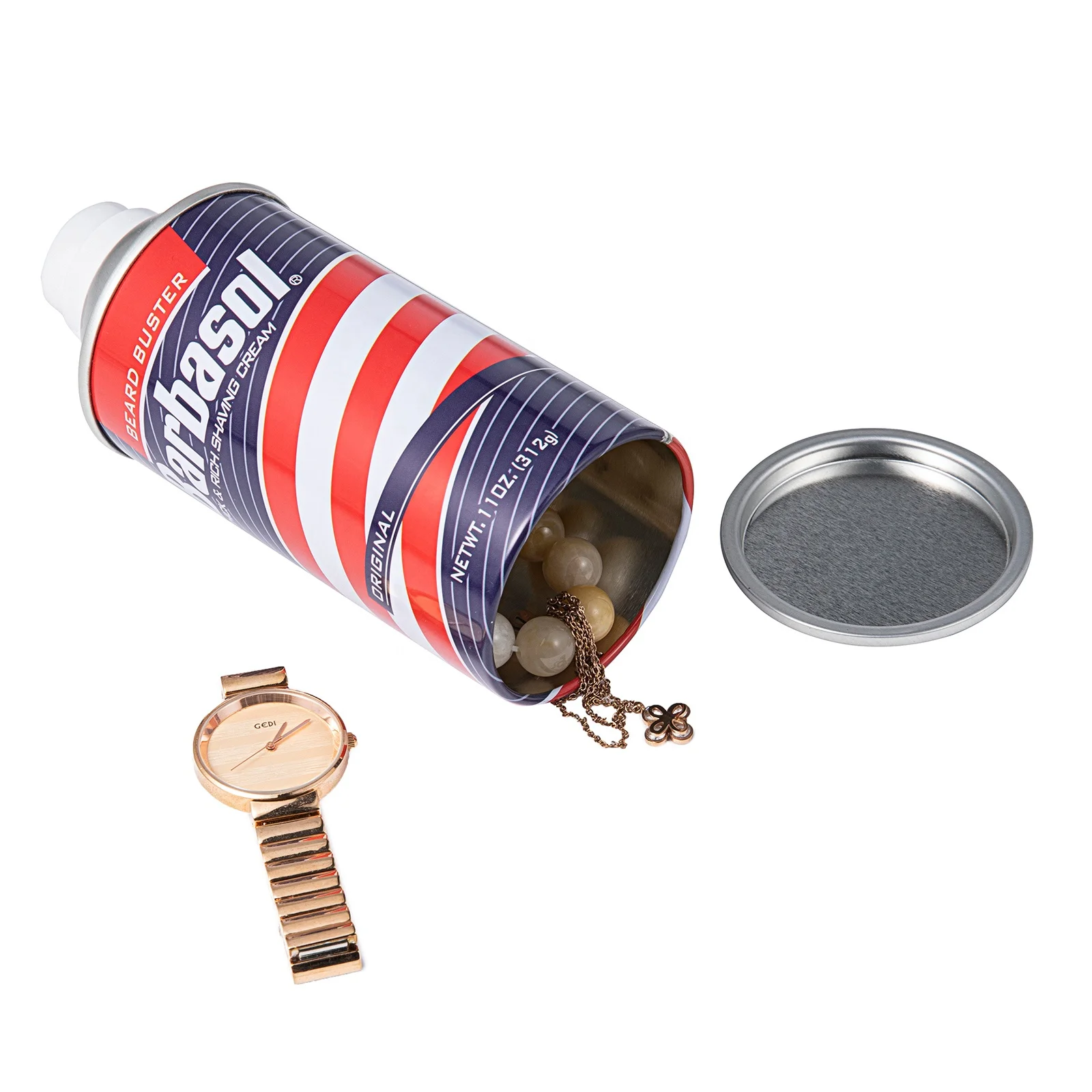 Diversion Safe Barbasol Shaving Cream Stash Hidden Can With Food Grade Smell Proof Bag