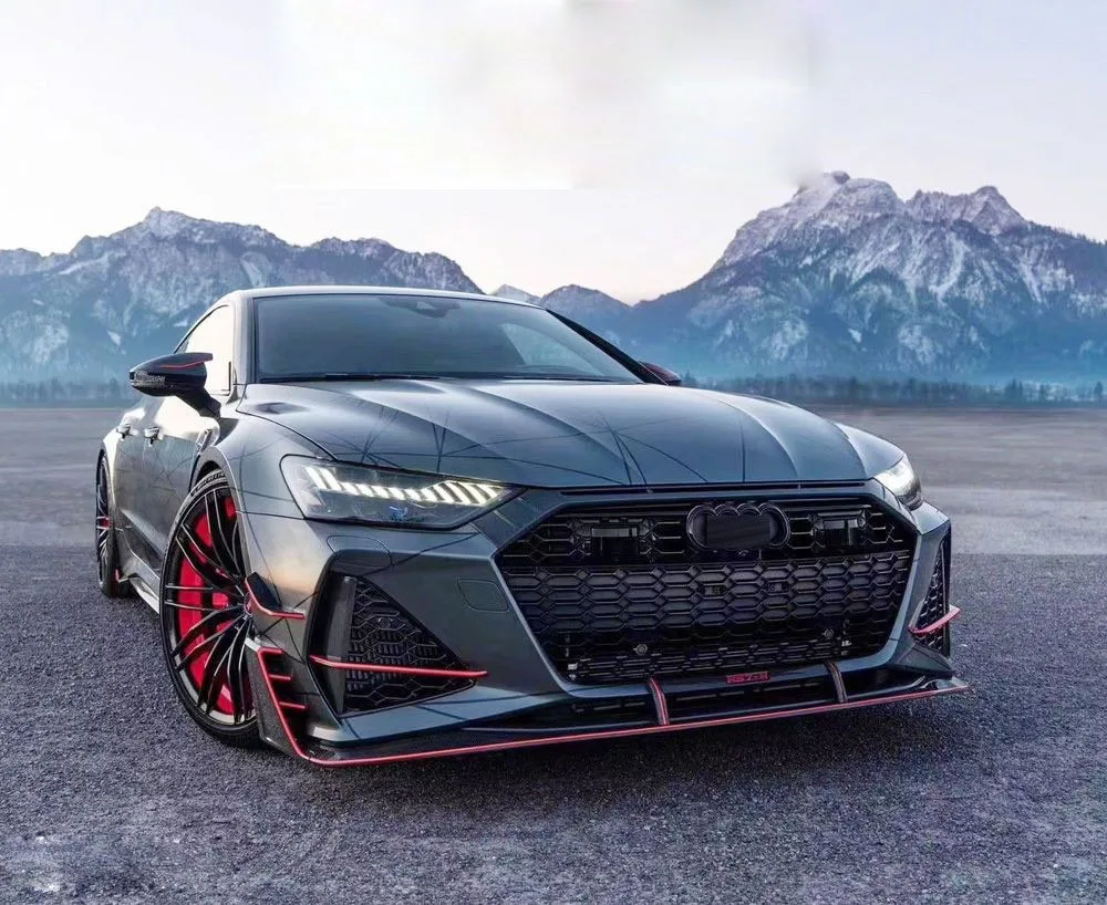 Runde For Audi 19-21 A7/s7 Modified Rs7-r Front Bumper Front Shovel Air Knife A7 Modified Rs7 Front Bumper Grille
