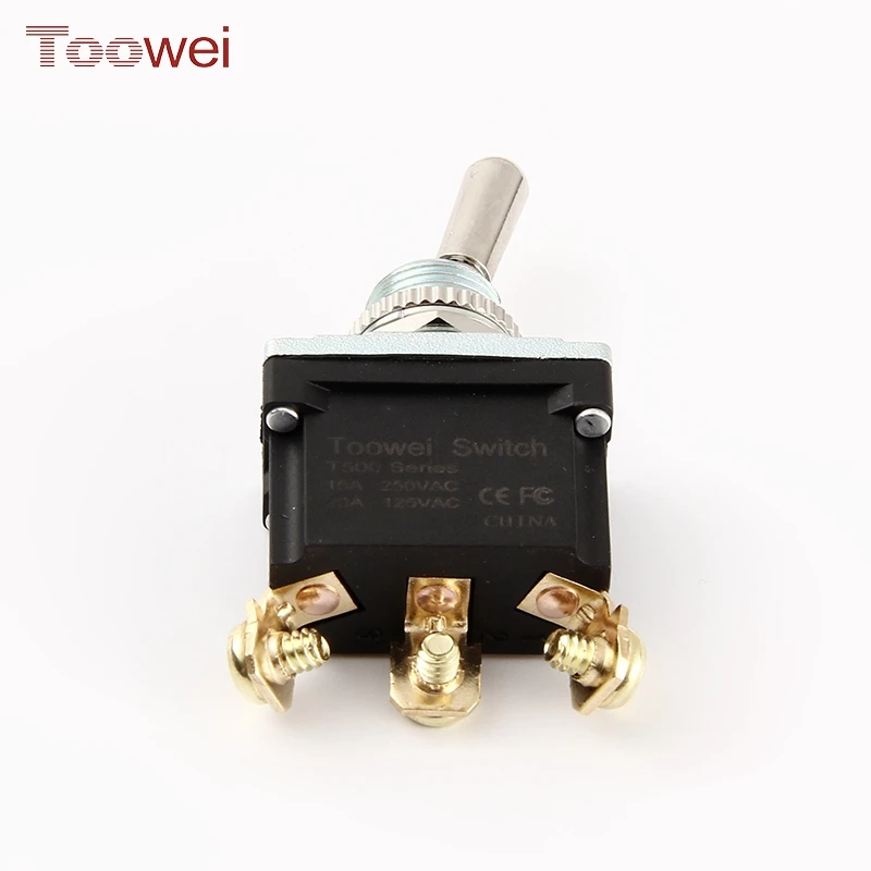 Toowei (on)off(on) miniatute 3 pins screw terminal momentary toggle switch