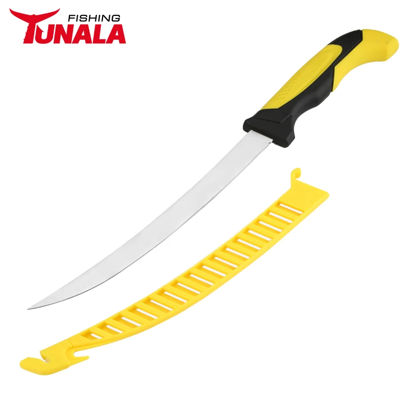 9 inch Fishing Fillet Knife, 3CR13 Stainless-Steel Blades with Rubber Handles, Protective Plastic Sheath