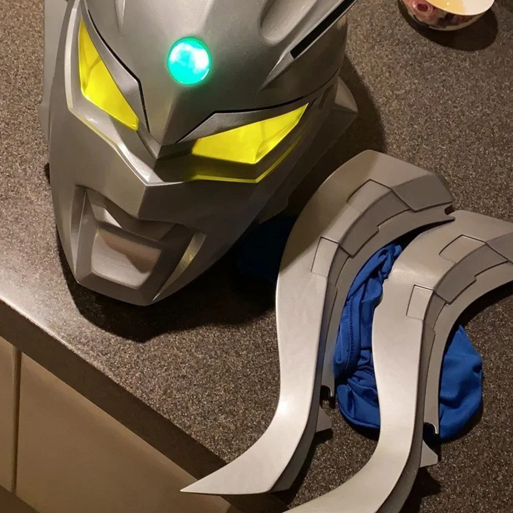 Ultraman Cosplay Superhero Zero Costumes Deluxe Helmet Halloween Adult Touch Luminous mask