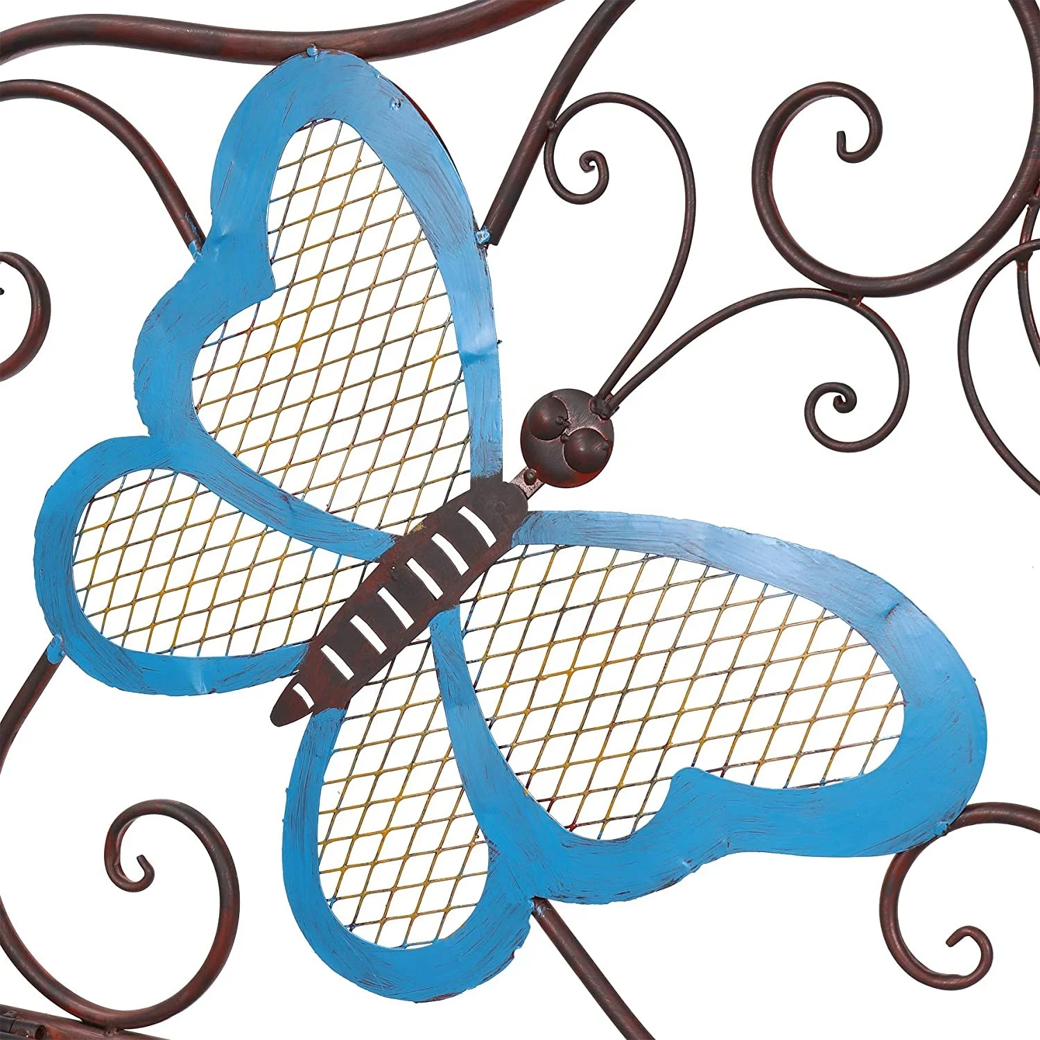 
GARDEN OUTDOOR BUTTERFLY METAL BENCH 