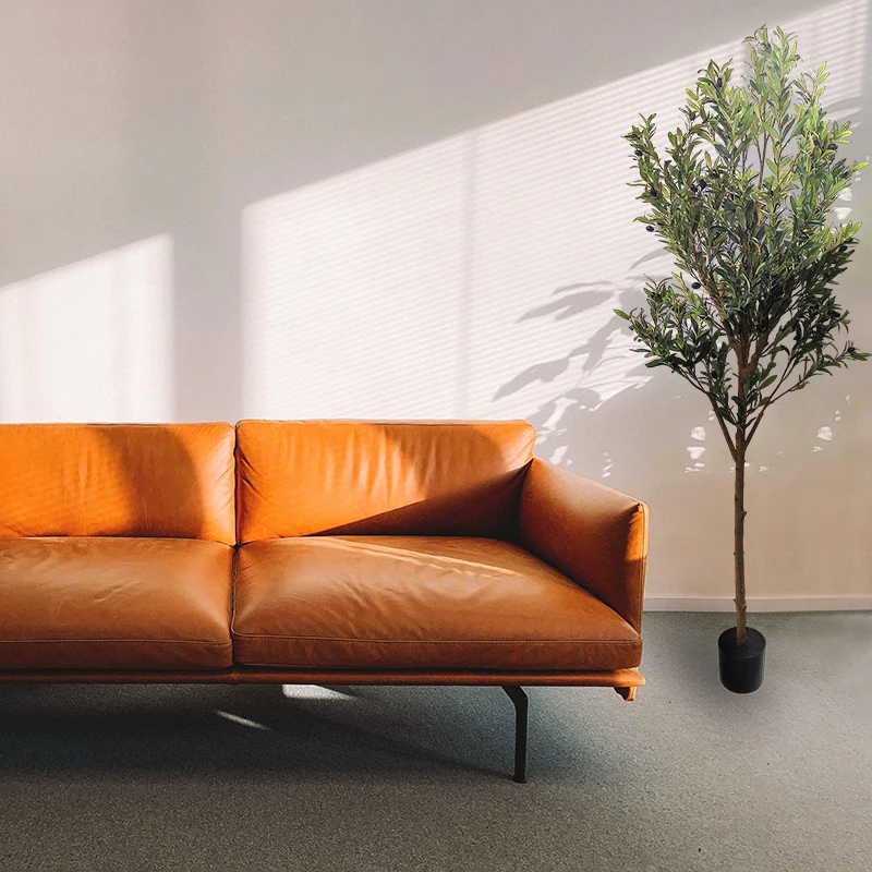 landscape decoration Artificial Bonsai Tree Potted Oliver Branch Leaves and Fruits Faux Olive Tall tree Artificial Plant Olive