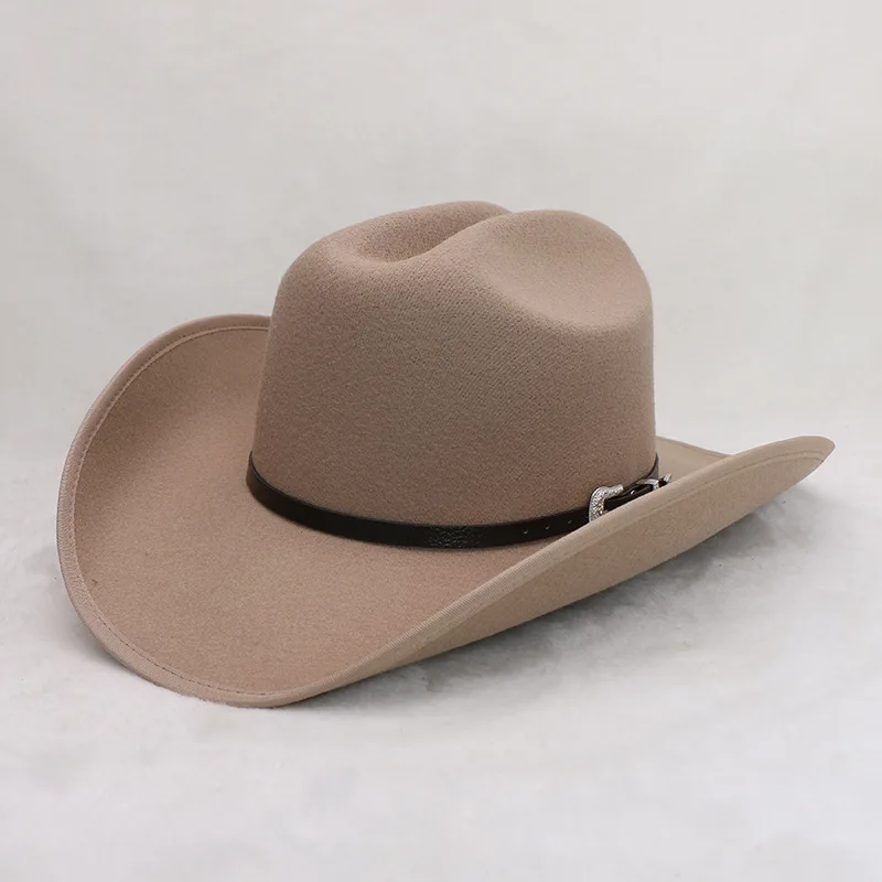 OEM ODM womens organize WOOL fleece polyester wide brim sample cowboy cowgirl felt fedora hat with hat box for men winter