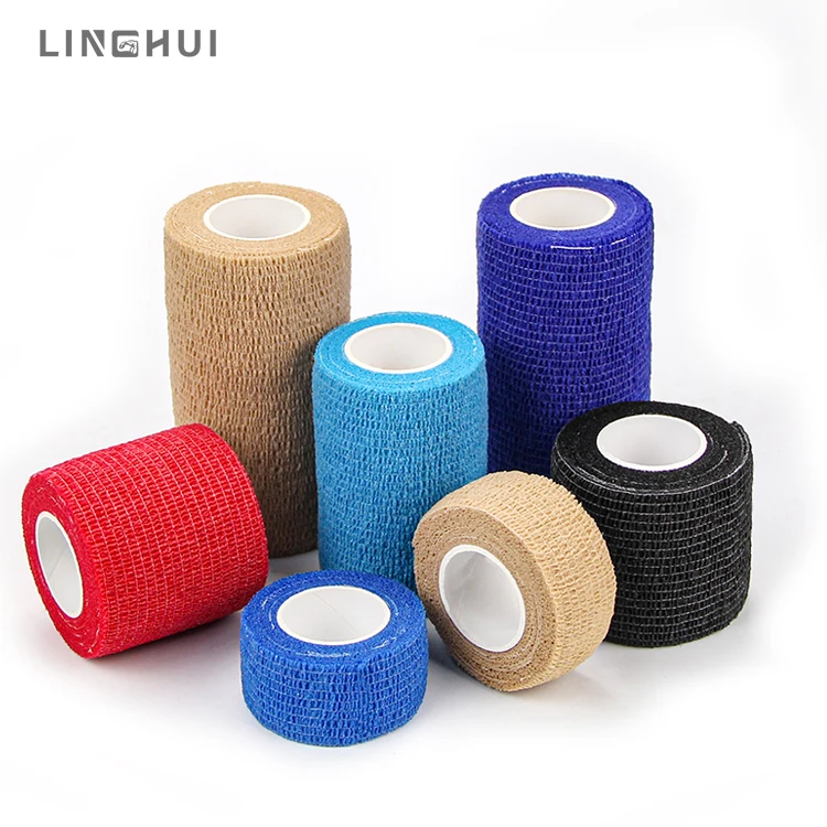 Linghui Heavy-adhesive elastic bandage medical heavy duty elastic adhesive bandage for Sports