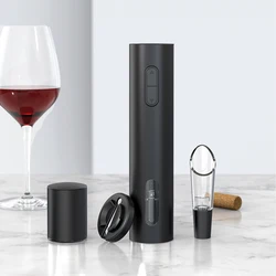 Amazon hot selling 4 in 1 electric wine opener gift set wine decanter set for  wine opening, pouring and preserving