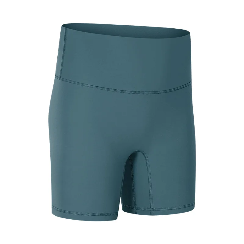 Cheap Price Sports Short Naked-feel Fabric NO Front Seam Biker Stretchy Yoga Shorts Pocket Gym Workout Dance Fitness Leggings