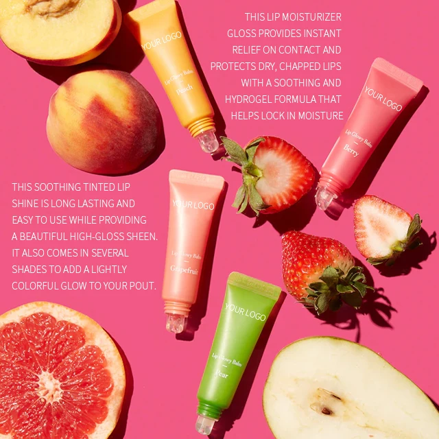 Private Label Organic Natural Lip Care Moisturizing Wholesale Strawberry Nourishing Vegan Lip Balm