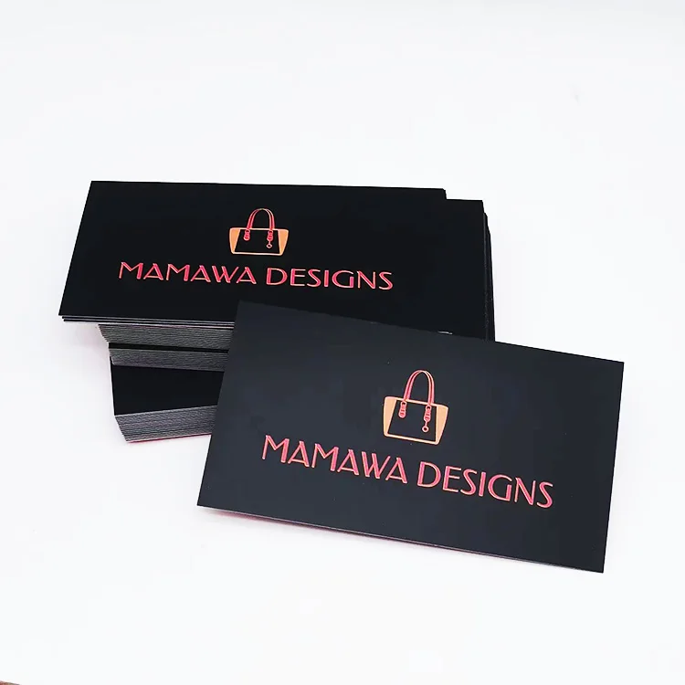 Supplier Luxury Business Card with Custom Rose Gold Foil Printing Logo