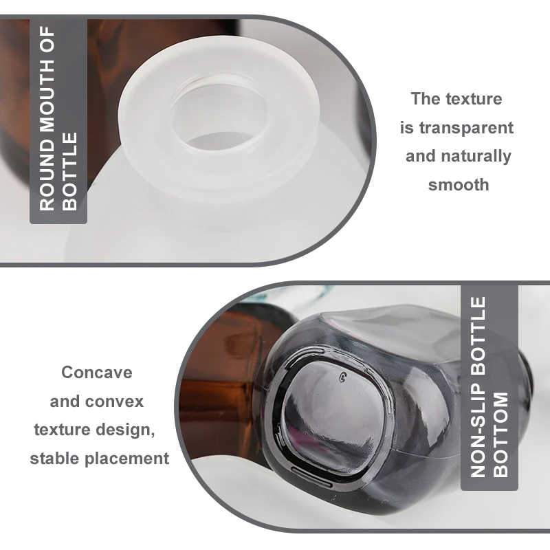 Colorful 150Ml Aroma Essential Oil Perfume Fragrance Diffuser Bottle Frosted Clear Glass Reed Diffuser Empty Bottle For Decor