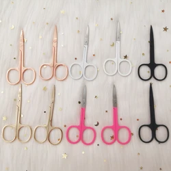 Lash tools makeup scissors stainless steel cosmetic eyebrow scissors rose gold scissors