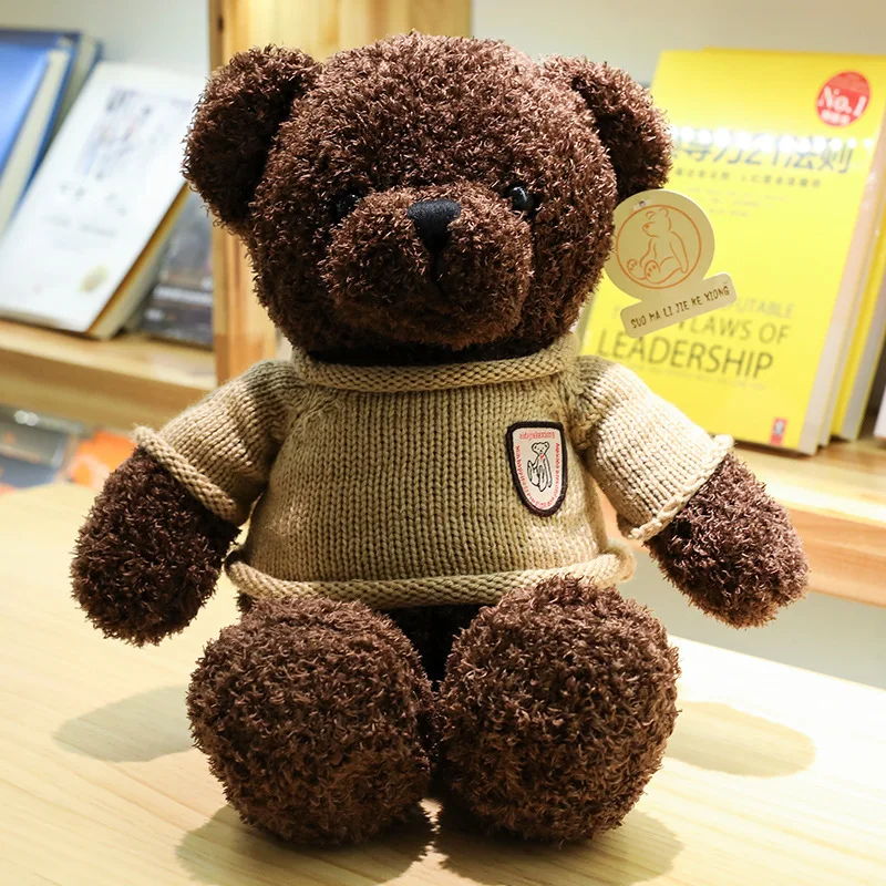 Teddy Bear With Ribbon Plush Toy Kids Soft Bear Stuffed Animals Small Teddy Bear Valentines Gift