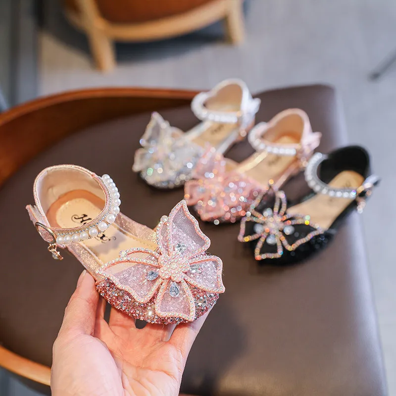 
F20384A New Summer 2021 Sandal Girls Children Shoes Fashion Dancing Princess Shoes Girls Flat Sandals 