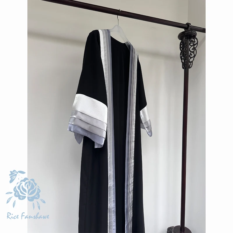 Factory Wholesale Dubai Abaya 2024 Fashion Design Graduated Color Women Islamic Clothing Hot Selling High Quality Silk Abaya