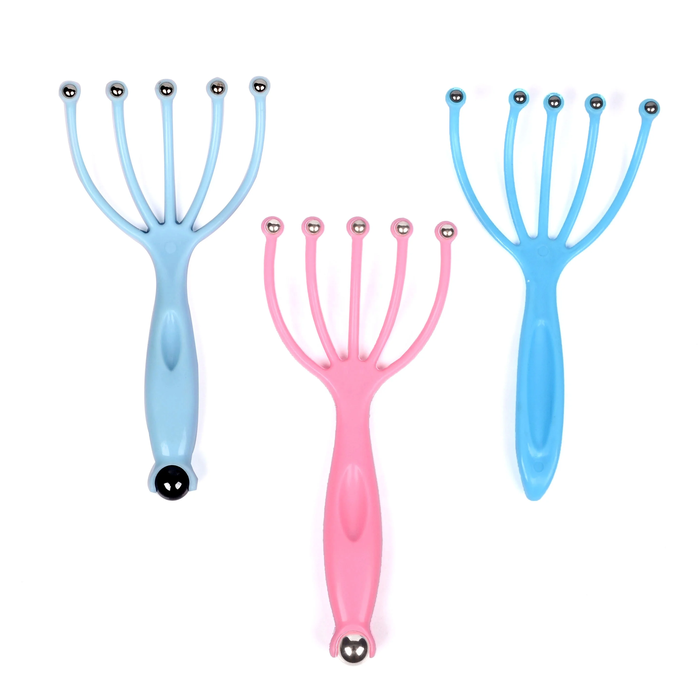 Head Massager Scalp Comb Roller Five Finger Claws Steel Ball Handheld Care Stress Relief Massager Tool
