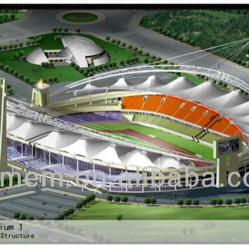 
Huaibei Stadium with PTFE membrane Roof cover outdoor sports centre school 