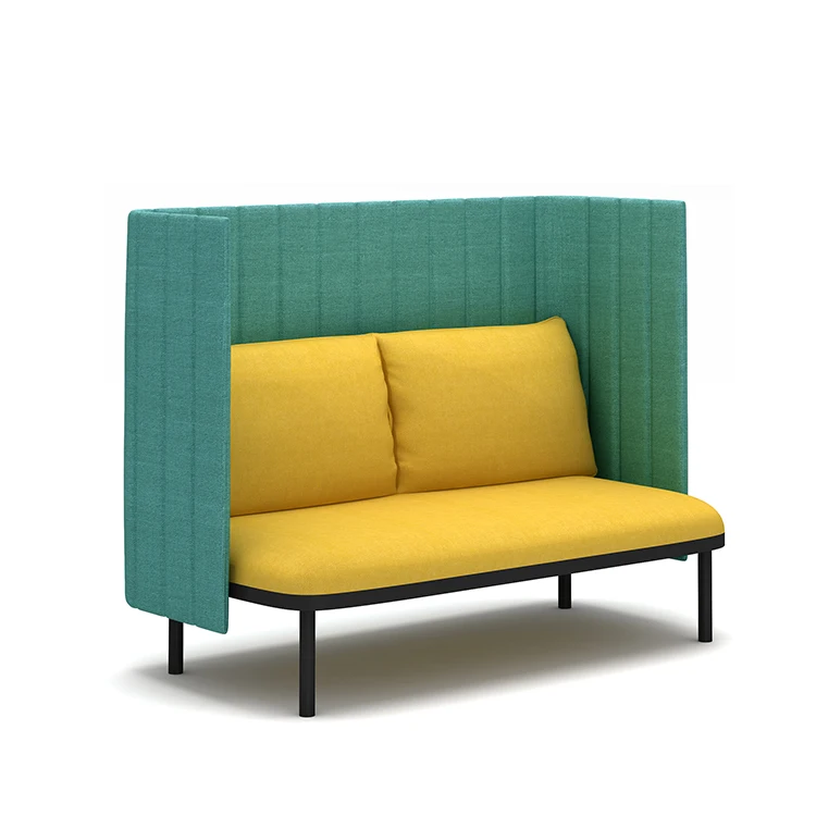 Modern office meeting sofas public waiting room modern partition back office reception fabric sofa