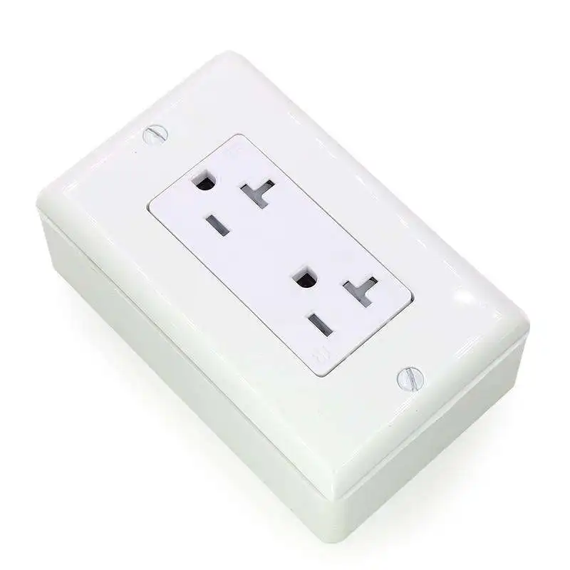 Universal 20A USA power supply dual wall mount socket receptacle electrical wall outlet socket