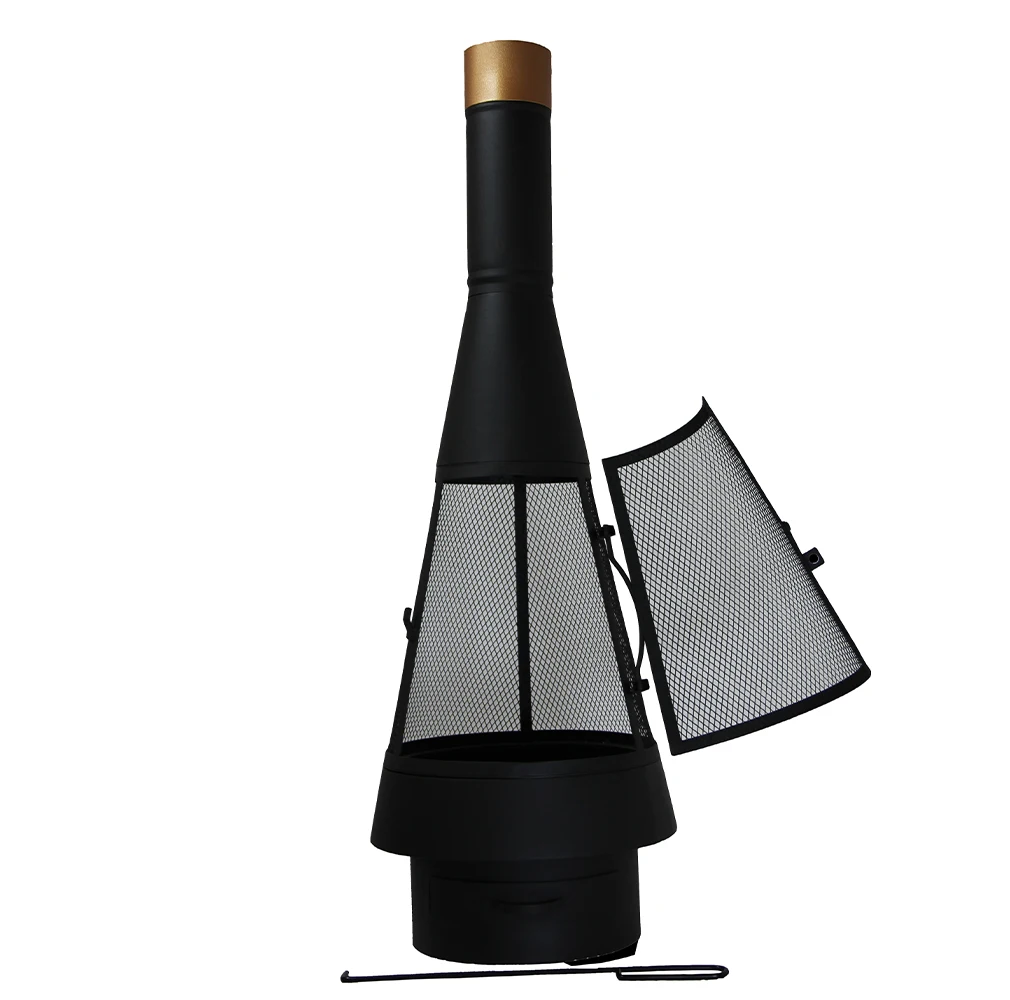 Modern Style Large Chimenea Camping Wood Burning Rust Color Corten Steel Bonfire Fire Pit For Backyard