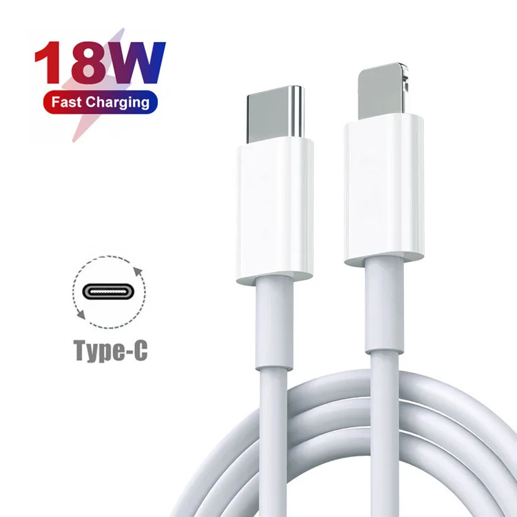 18WPD Super Fast Charging USB  Type-C To Light-ning Cable  2.4A Charging Data cable   For iPad iPhone 8XS XR 11 12 13 Pro Max 14