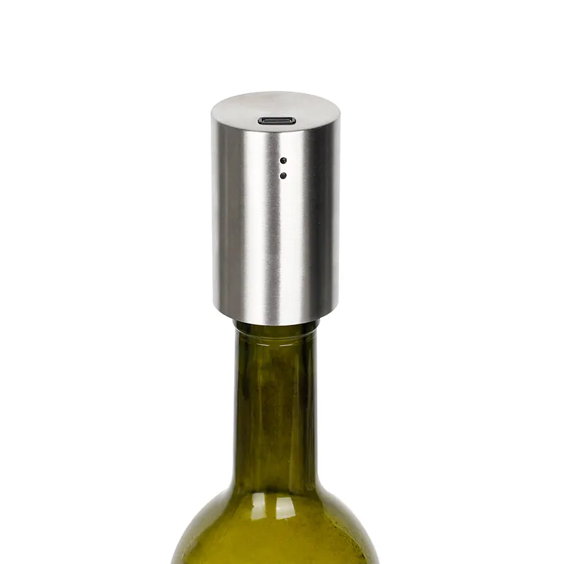 Top Custom Stainless Steel Automatic Vacuum Press-Type Wine Pump Stopper Electronic Kitchen Gadget for 2025 New Year Gift
