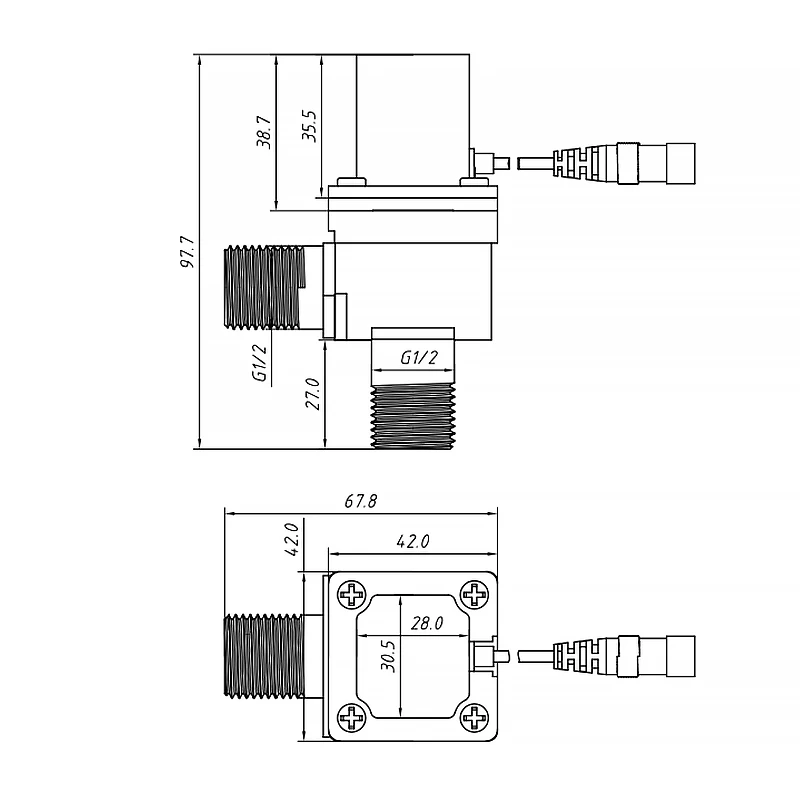 24V DC Bistable Electric Water Solenoid Valve Plastic Toilet Touchless Infare Faucet with Urinal Control for General Application
