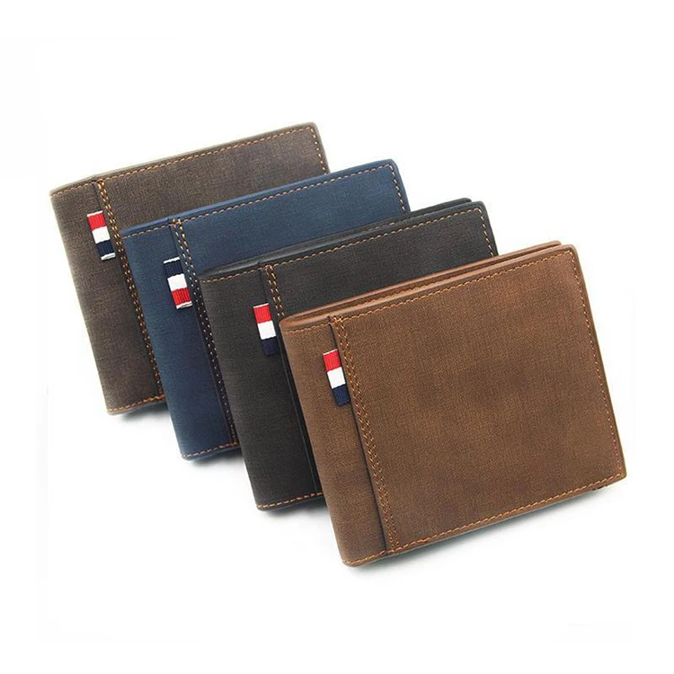 New arrival Frosted Short Big Volume Wallets Leather Men