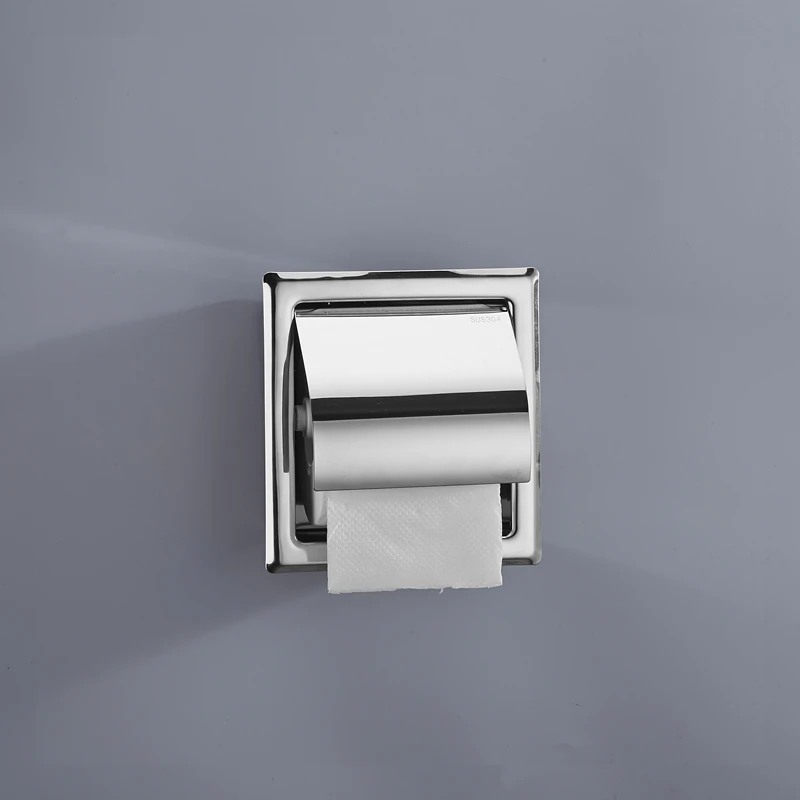 HF Commercial Washroom Stainless Steel Built-in Recessed Toilet Paper Towel Dispenser Holder