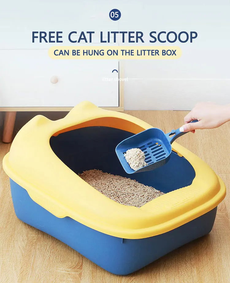 Pet Products With Manufacturing Vendor Customized Service Cat Cleaning With Scoop Cat Litter Box