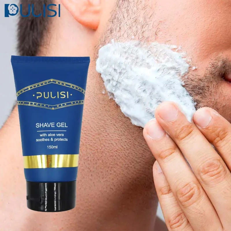 private label organic natural shaving gel for men beard moisturizing with aloe vera Reduce Rash Shave Gel