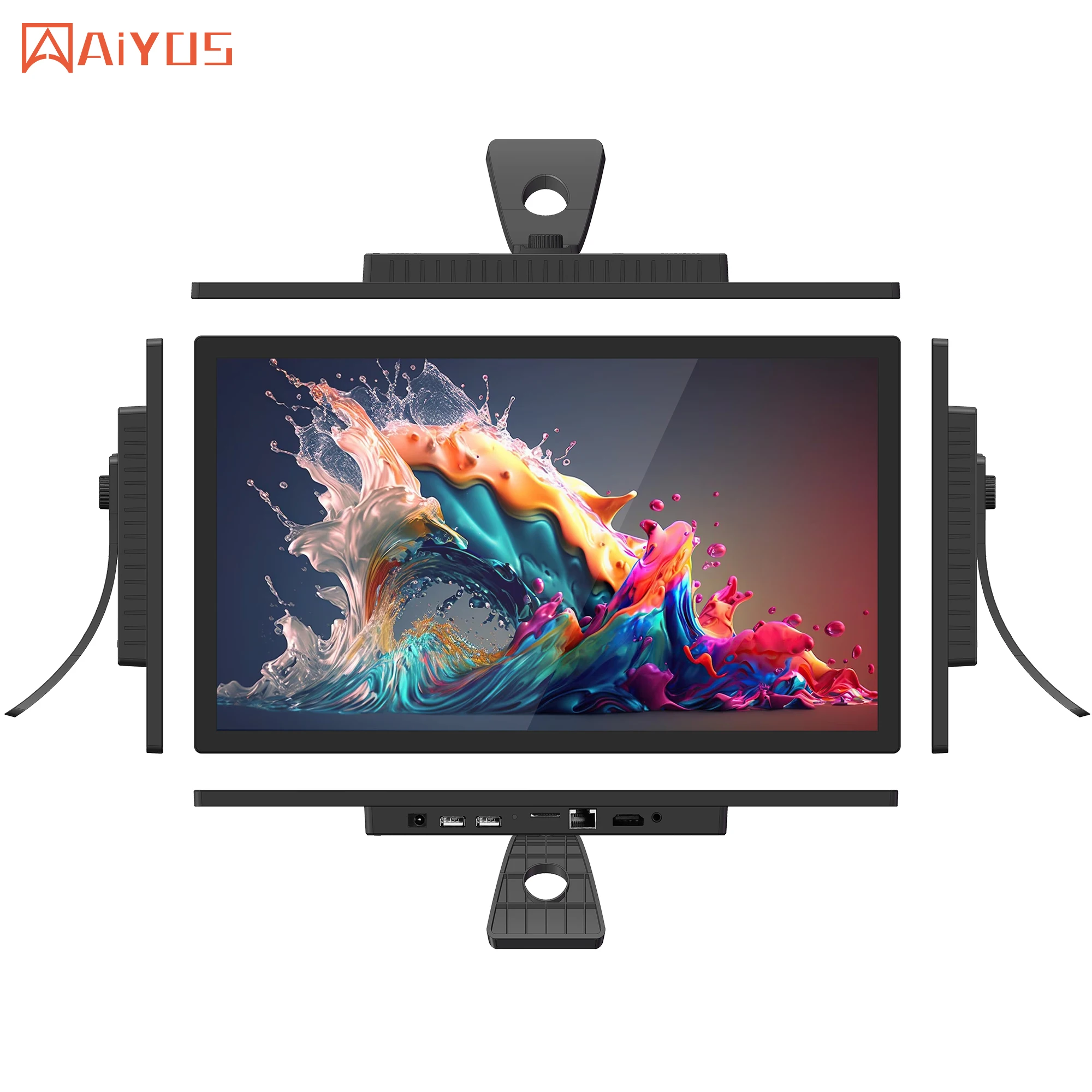 Ultrathin 15.6 Inch Desktop Display Android Tablet PC Wall Mount Touch Screen Digital Signage Commercial Advertising Player