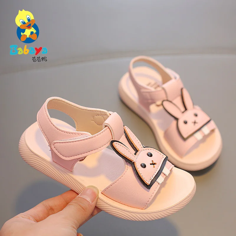 
30001 HUANQIU2020 Cheap Summer Kids rabbit Sandals Shoes For Girls 
