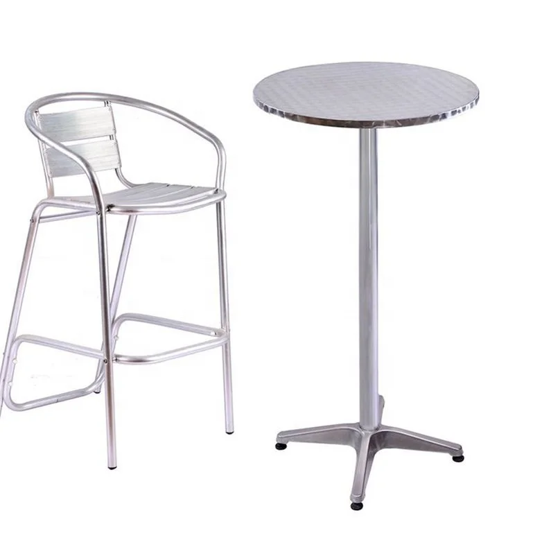 Hot Sale Aluminium High Top Cocktail Bar Table