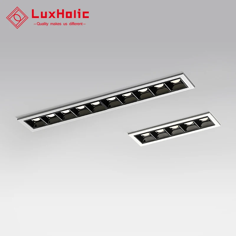 2022 High Brightness Frameless Square Ceiling Recessed Anti Glare Grille light Trimless Rectangular 10w 20w COB LED Downlight