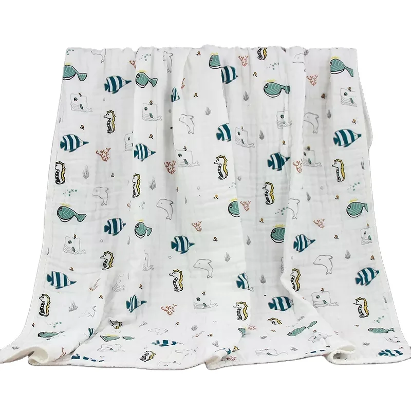 100% Cotton Extra Soft Animal Print Baby Square Face Towel