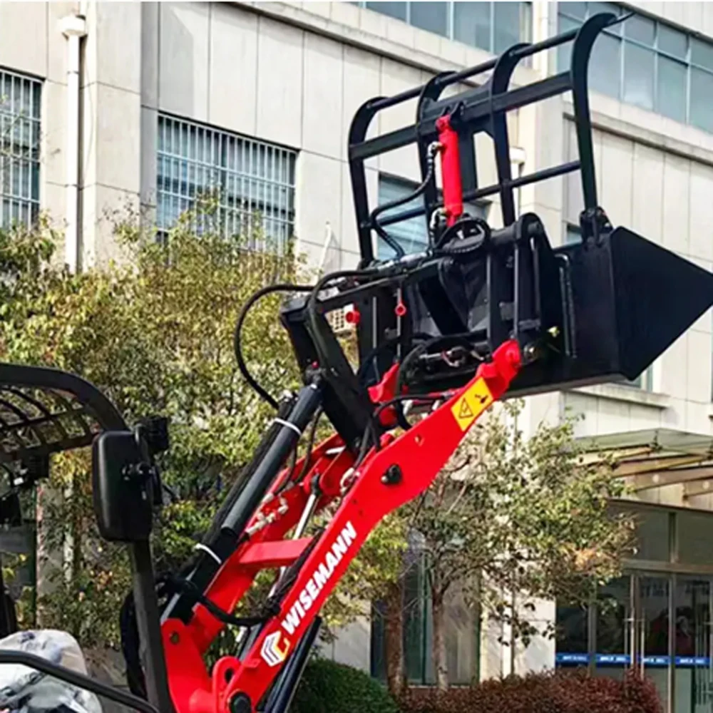 Wiseman 4x4 Hoftrac Machinery Diesel Front Tractor Loader 1 Ton 1.5 Ton 2 Ton Mini Articulated Wheel Loader