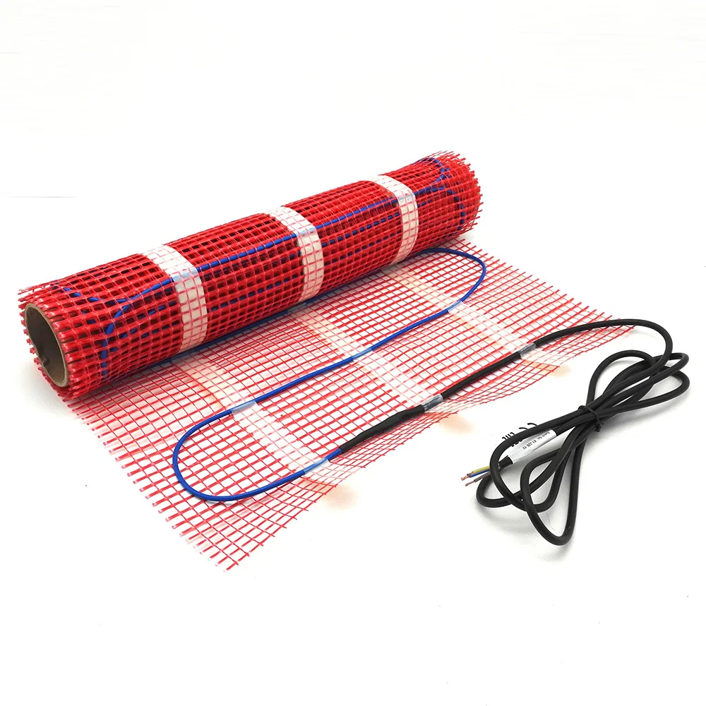 150w/㎡ 50cm Width  0.5㎡ Tile Cement Electric Infrared Heating Floor Cable Electric Warm Mat Twin Conductor Electric Strand Mat