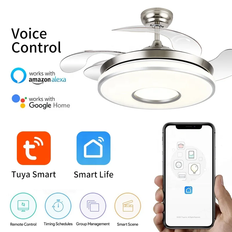 2034 sliver retractable ceiling fan