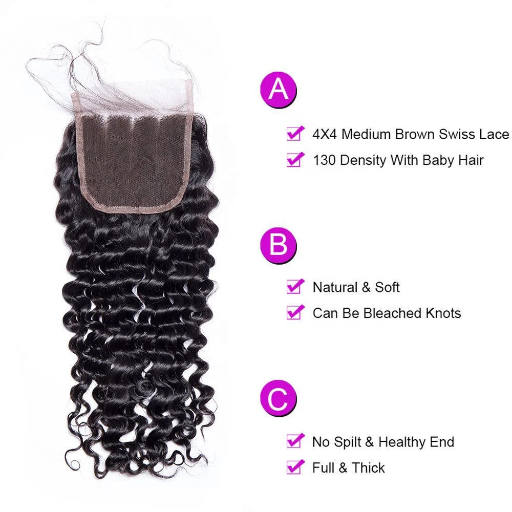 Sunlight 2023 long hair  Sunlight remy Human Hair water wave 9A 3 Bundles Malaysian Water Wave Hair With  lace Frontal