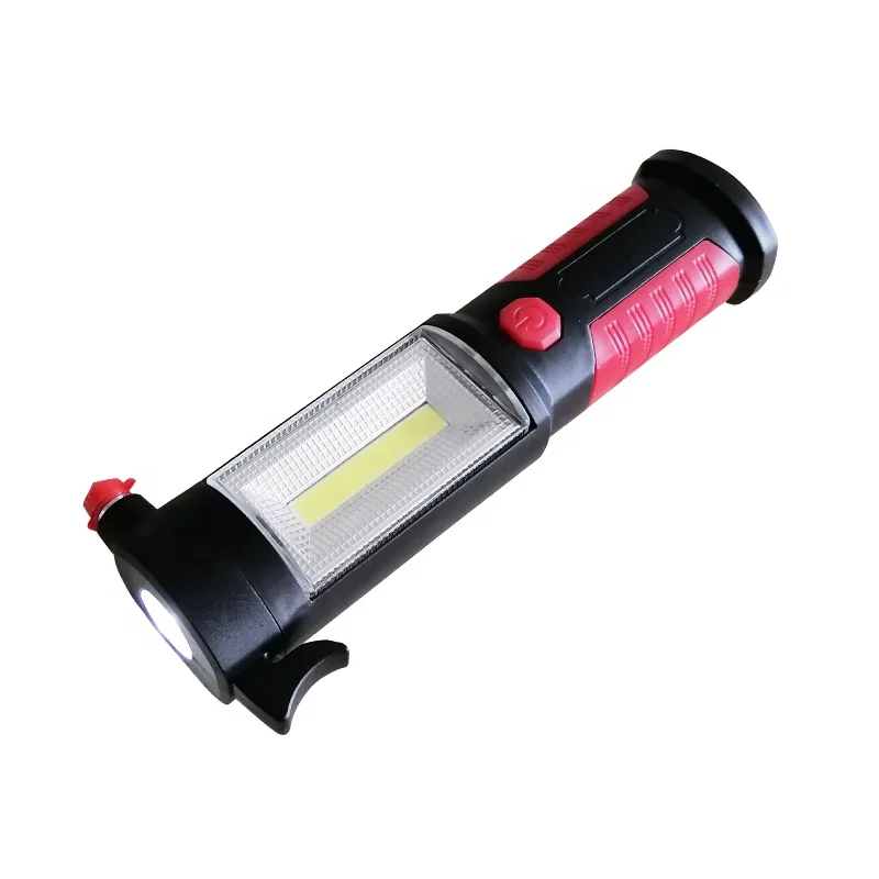 The LED working light knocks the bottom of the window with magnet on board emergency safety hammer flashlight