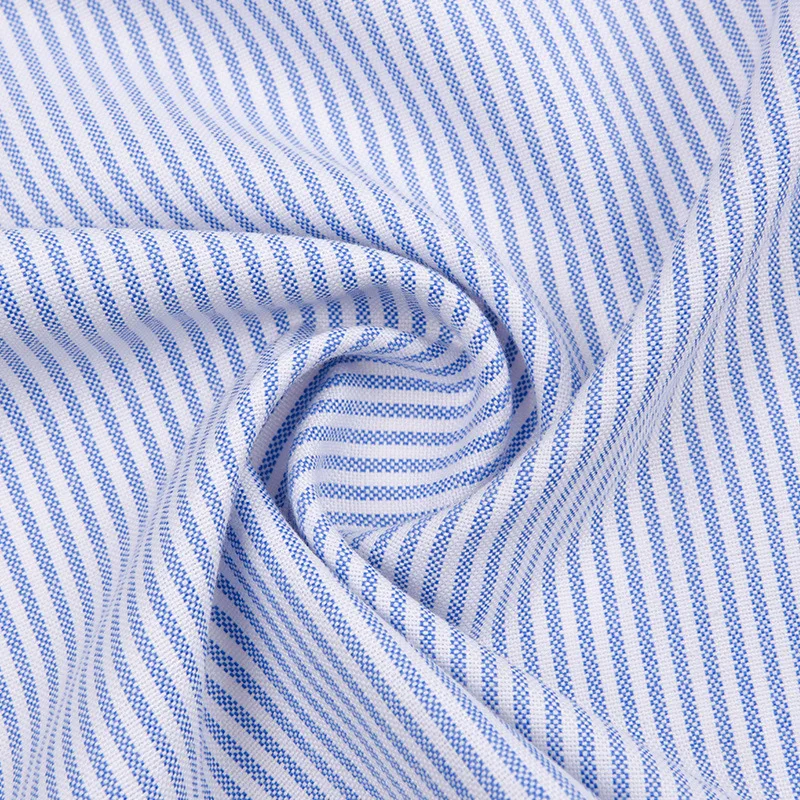 Available from stock TC oxford plaid fabric polyester-cotton yarn-dyed oxford plaid garment fabric  strip fabric