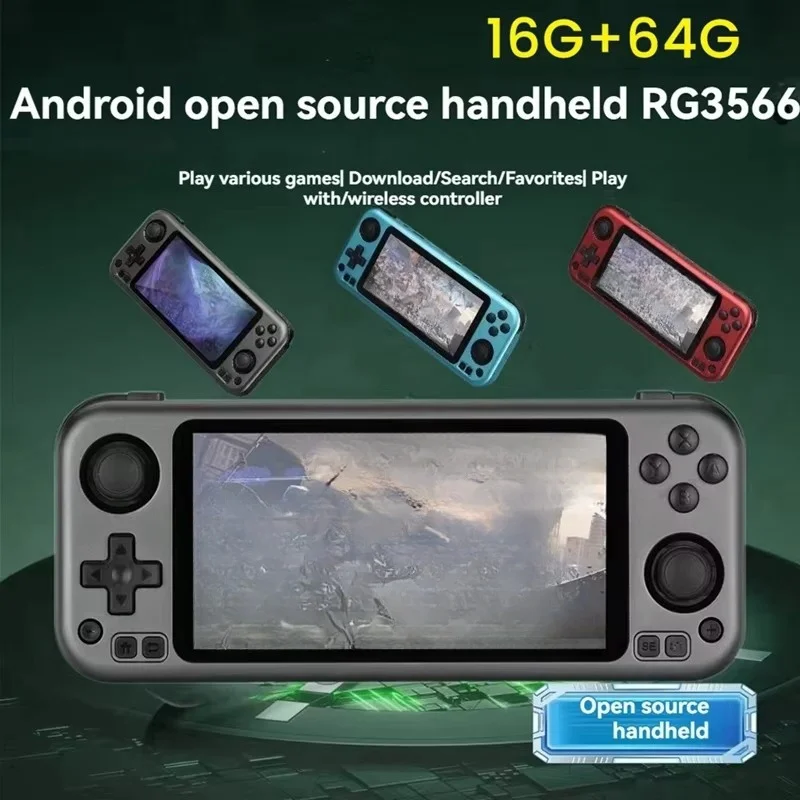 Rg3566 Handheld Wireless Stick Console 5.0 Inch Multi-Touch Screen Android 11 Open Source Wifi Retro Psp Video Game Player